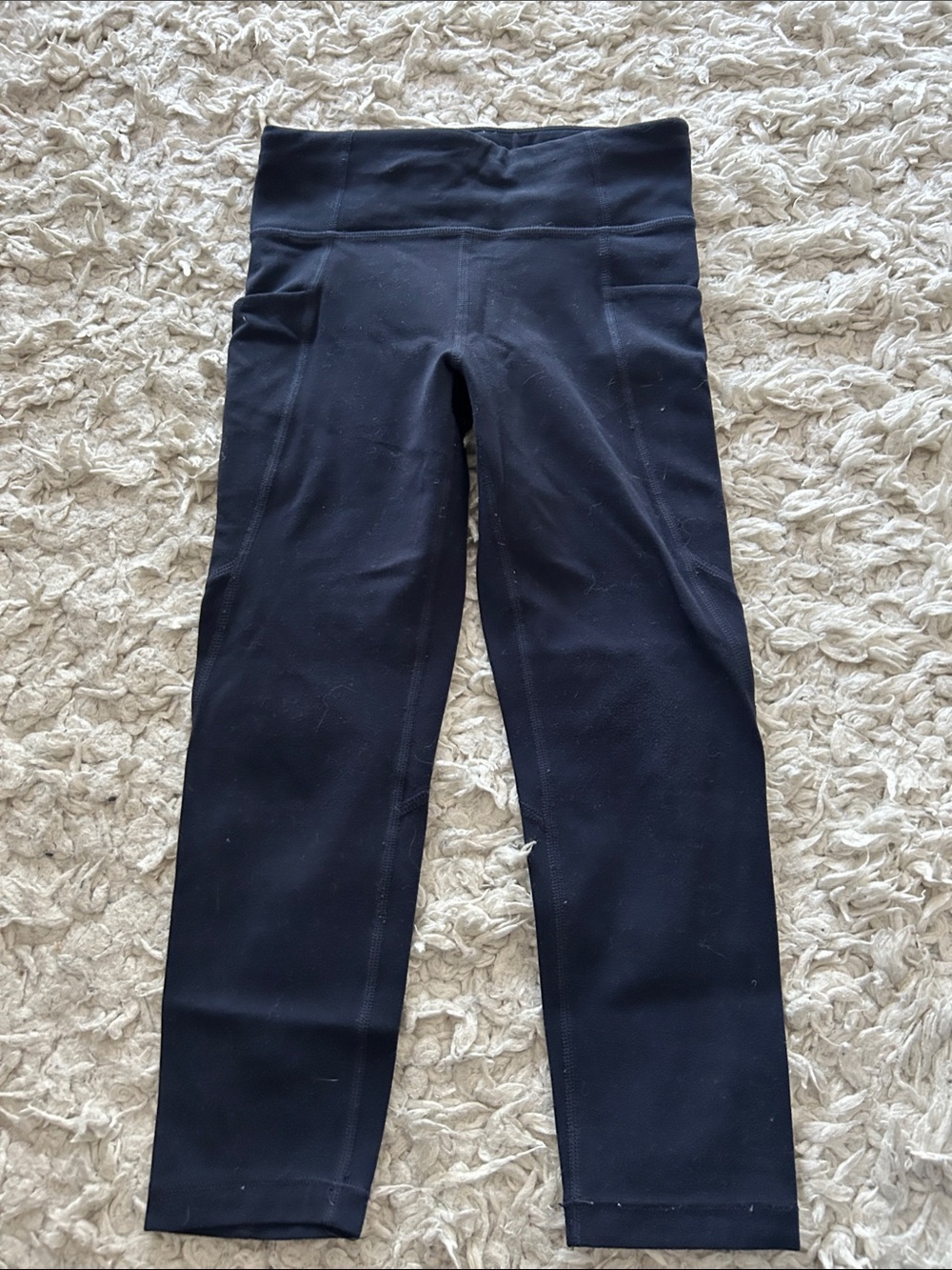 Athleta Girls Navy Kids Performance Leggings with Side Pockets